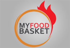 MFB - My Food Basket Online Ordering Takeaway website logo design.